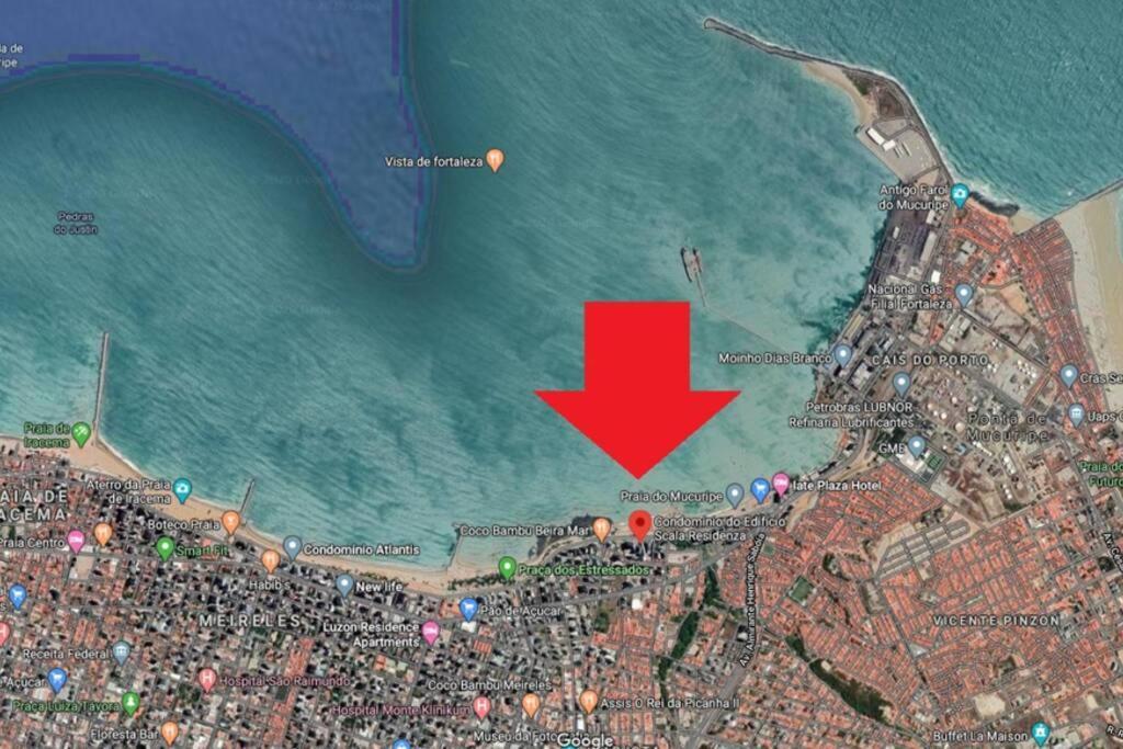 Apartamento 13 Flat Beira Mar Com Energia, Vaga, 3 Camas, Wi-Fi E Ar Fortaleza  Exterior foto
