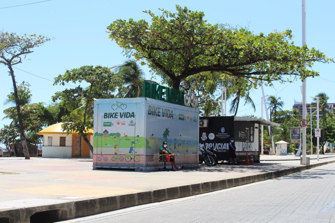 Apartamento 13 Flat Beira Mar Com Energia, Vaga, 3 Camas, Wi-Fi E Ar Fortaleza  Exterior foto